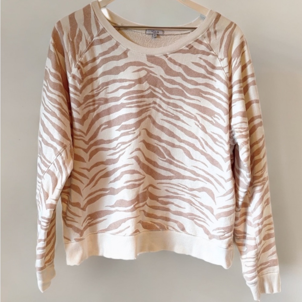 Rails Pink Zebra striped sweatshirt